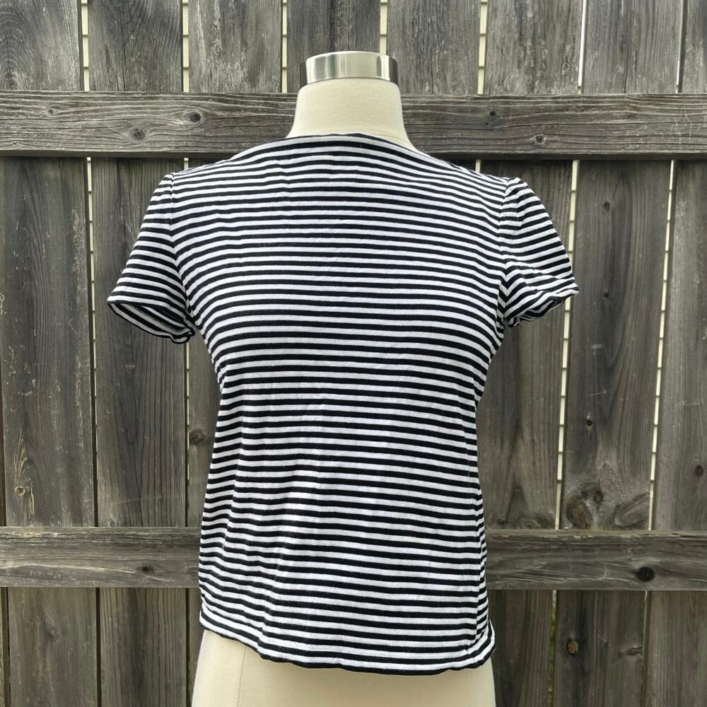 Broome Street Kate Spade • Striped Boatneck Short Sleeve Top